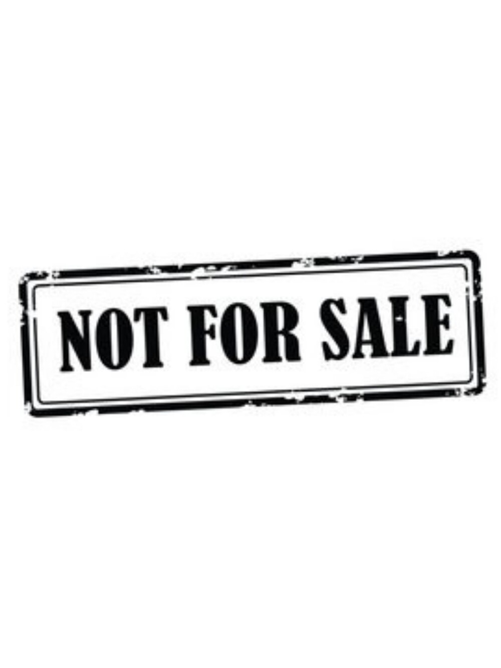NOT FOR SALE